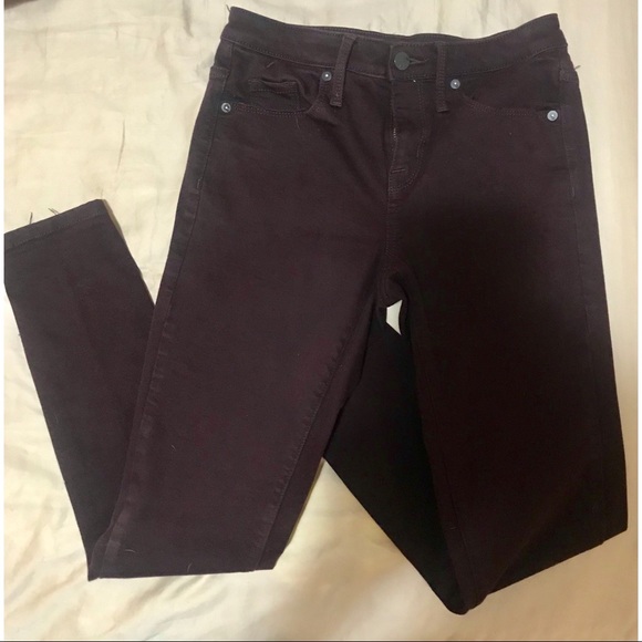 Mossimo Supply Co. Denim - Burgundy Skinny Jeans